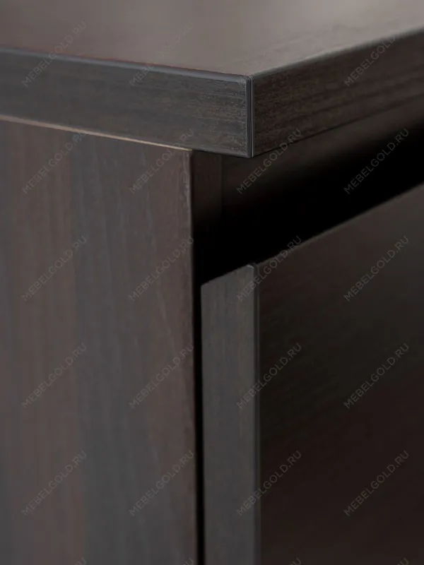 Тумба прикроватная Мальта, 2 ящика, 48х40х54 см, черная, дуб венге | изображение 2