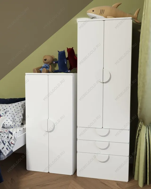 ПИКСИ шкаф распашной с 2 дверьми и полкой 60х57х123, робкий подснежник | изображение 5