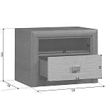 Тумба прикроватная Коен KOM1S Венге/Штрокс (NEW) | изображение 3