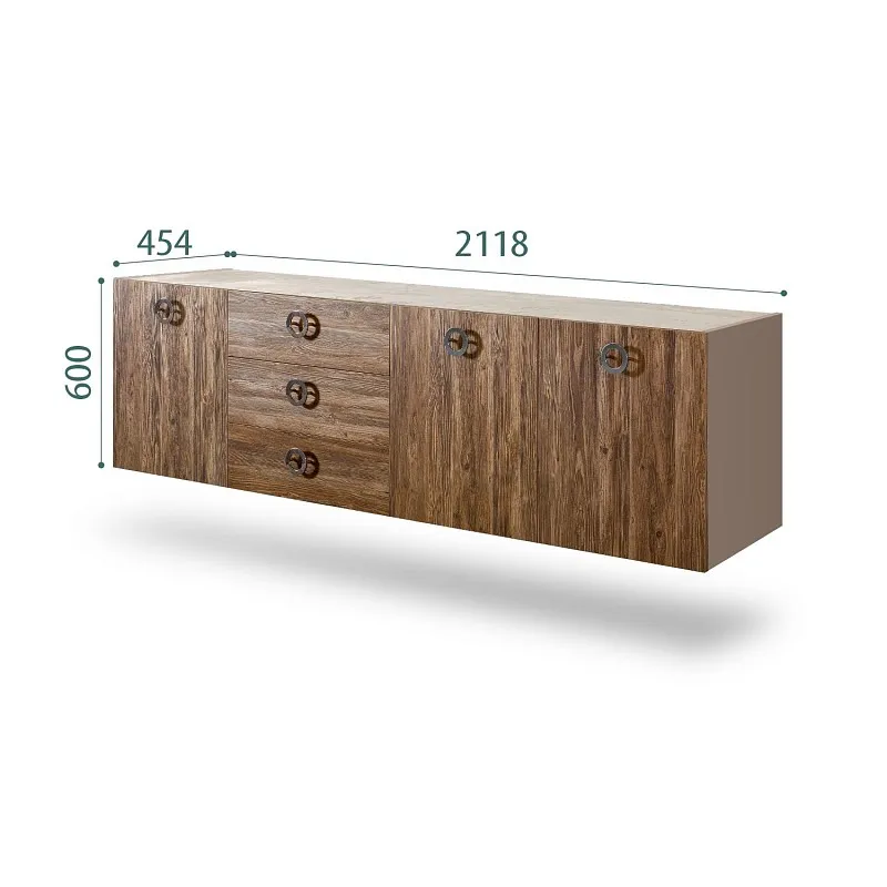 Комод 2.1м Bogemia Fly Wood Fi (Мокка) (Novabuk/Хром) БМКМ-5