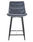 Барный стул Signal CHIC H-2 VELVET (серый/черный) | изображение 2