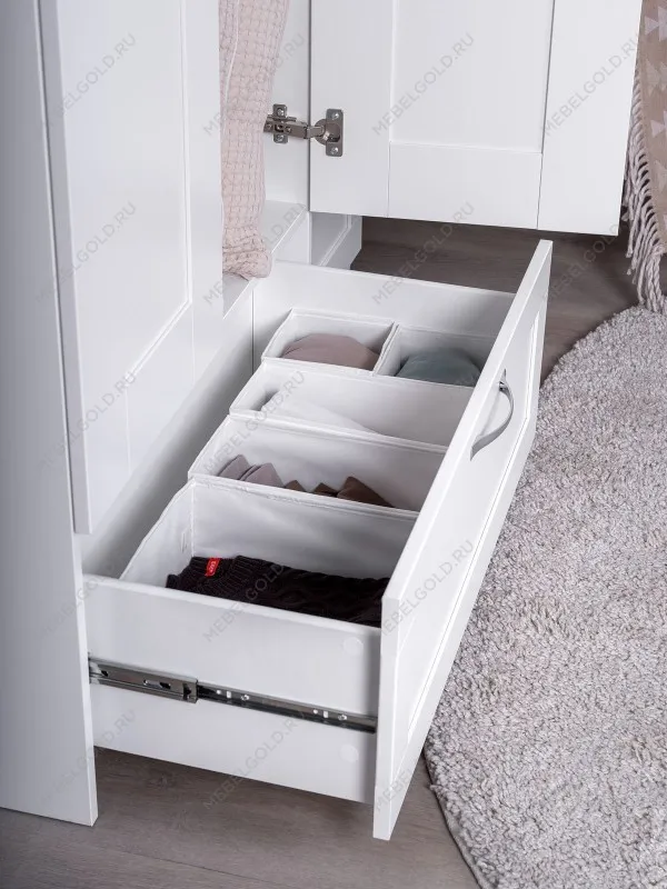 Шкаф Сириус, 2 двери и 1 ящик, 78х50х190 см, белый | изображение 3