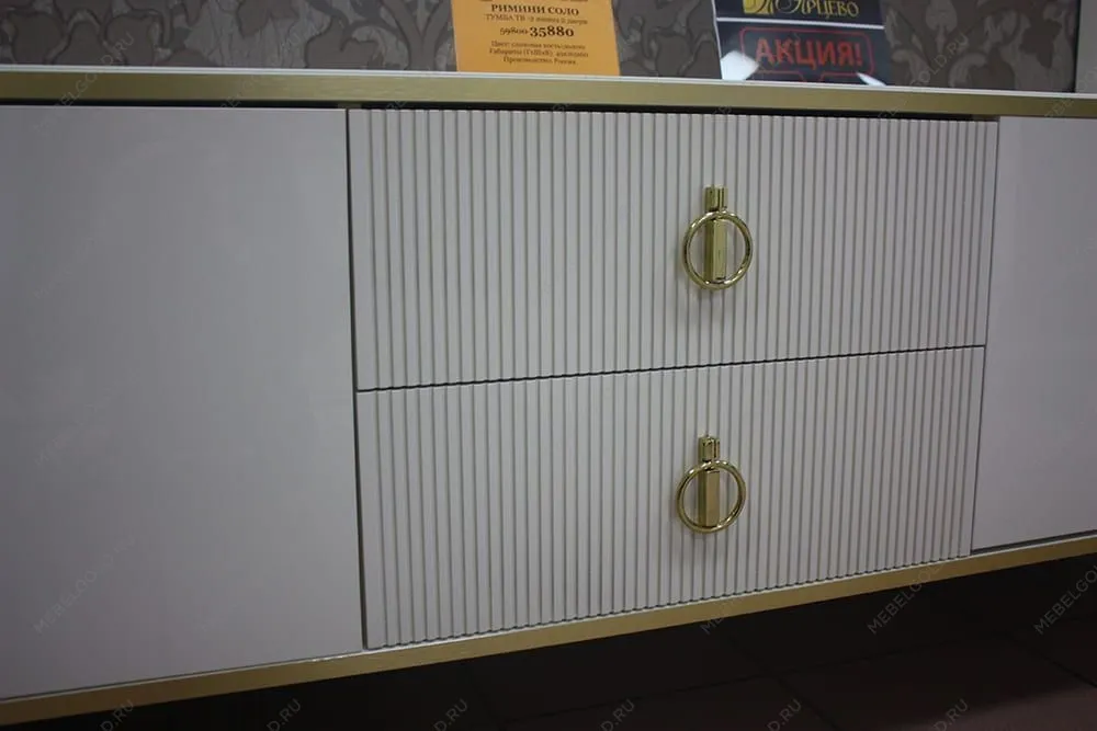 Витрина 1-ств. (левая) Римини СОЛО (белый золото) РМВ1-1С (s) - Выставка Балашиха | изображение 11