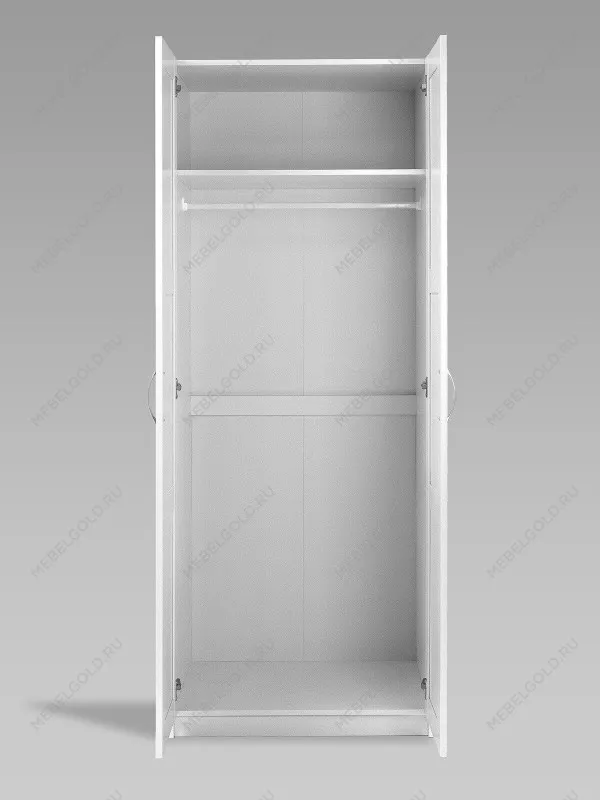 Шкаф Пегас, 2 двери сборные, 78х58х202 см, белый | изображение 10