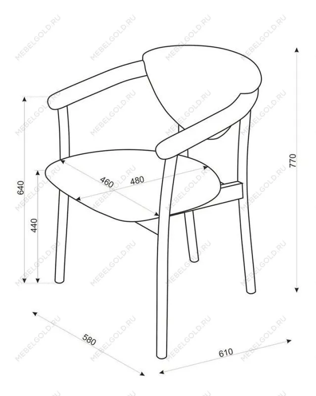 Кресло венское Виенна (темный тон/темно-корич М09) | изображение 6