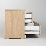 Комод Варма, 4 ящика, горизонтальный, 160х54х40 см, шпон натурального дерева, дуб беленый | изображение 18