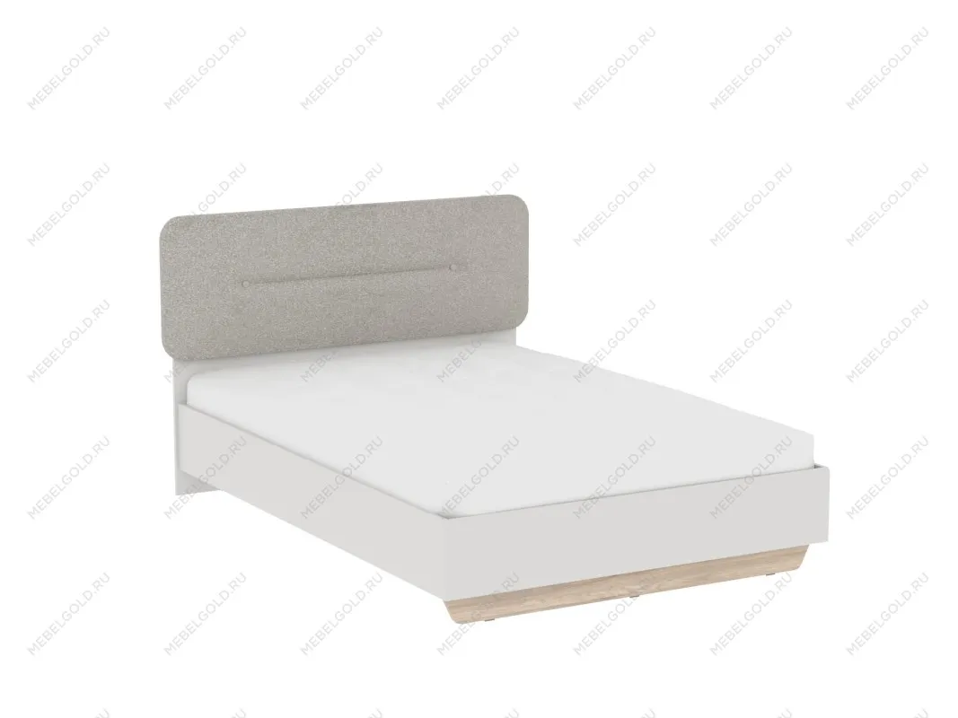 Кровать 1400 с темной мягкой вставкой NEW и подъемным механизмом, Аврора Дуб Мария/Кашемир | изображение 1