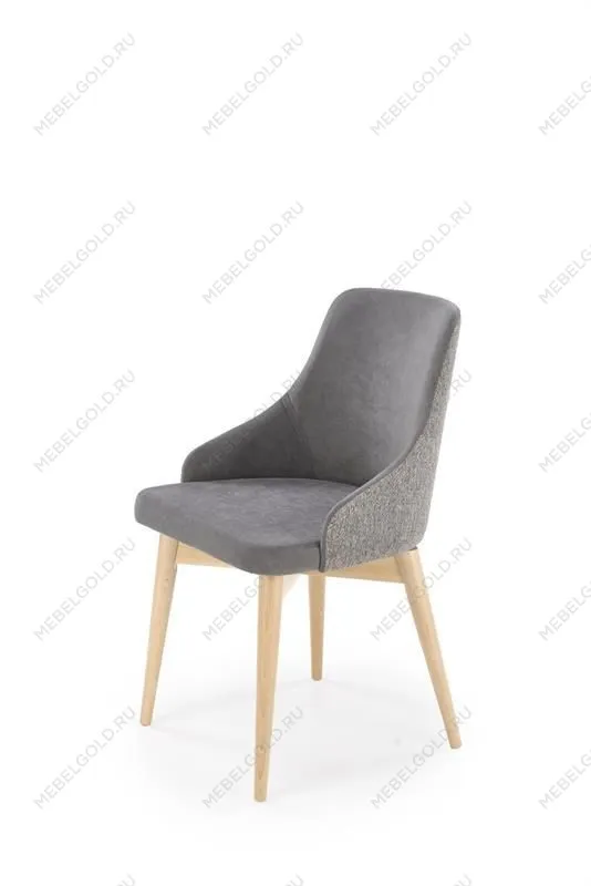Стул кухонный Halmar MALAGA Mavel 14/Stelar 92 (серый/бук)