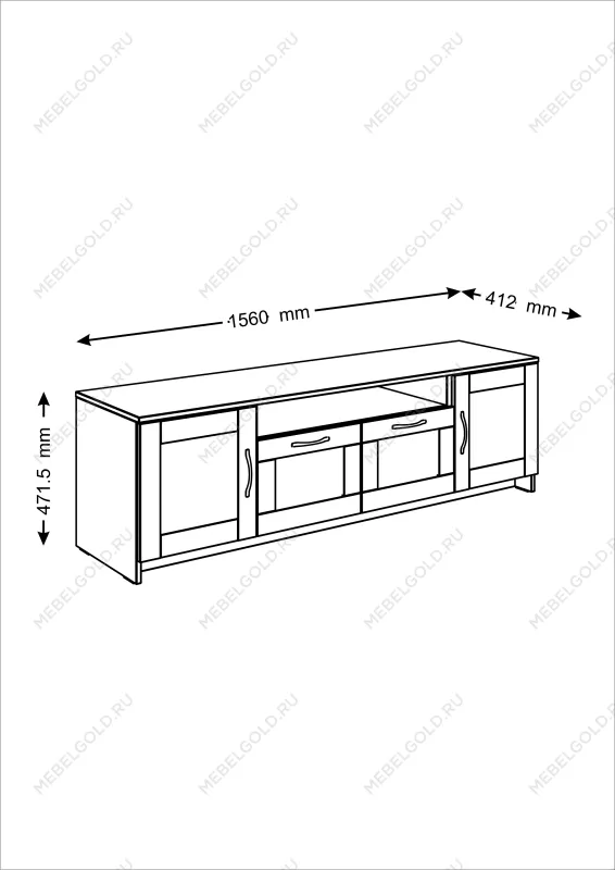 БРИМНЭС / СИРИУС тумба ИКЕА / IKEA 2 двери и 2 ящика 156х47 сонома | изображение 3