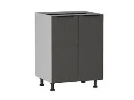 Стол 2-х дверный С-60, Ватель (600*523*820) Экокожа Серый, 23306