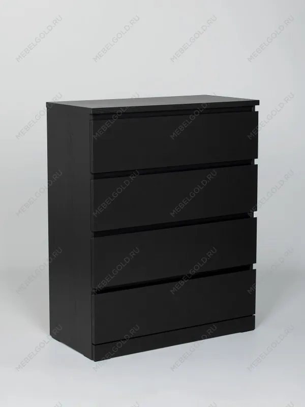 Комод Варма, 4 ящика, 80х100х40 см, шпон натурального дерева, ясень черный | изображение 13