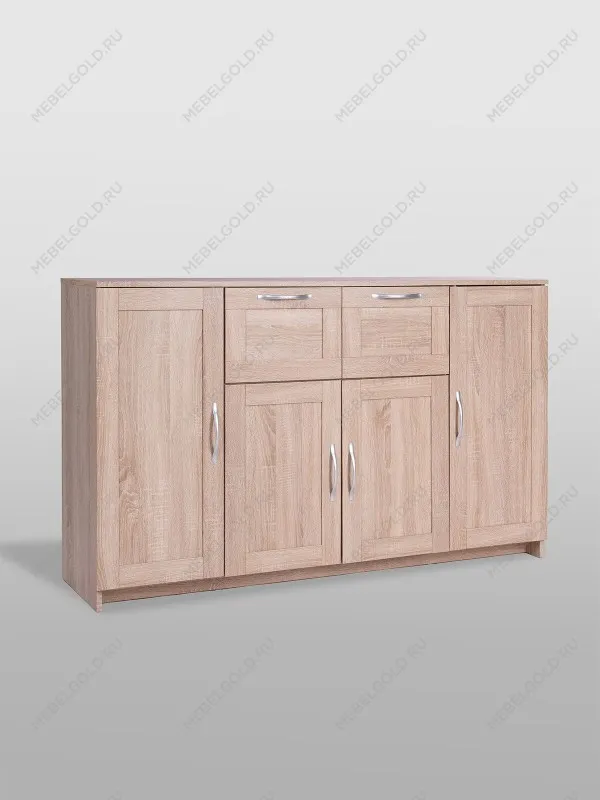 Тумба Сириус, 4 двери и 2 ящика, 156х41х95 см, дуб сонома | изображение 9