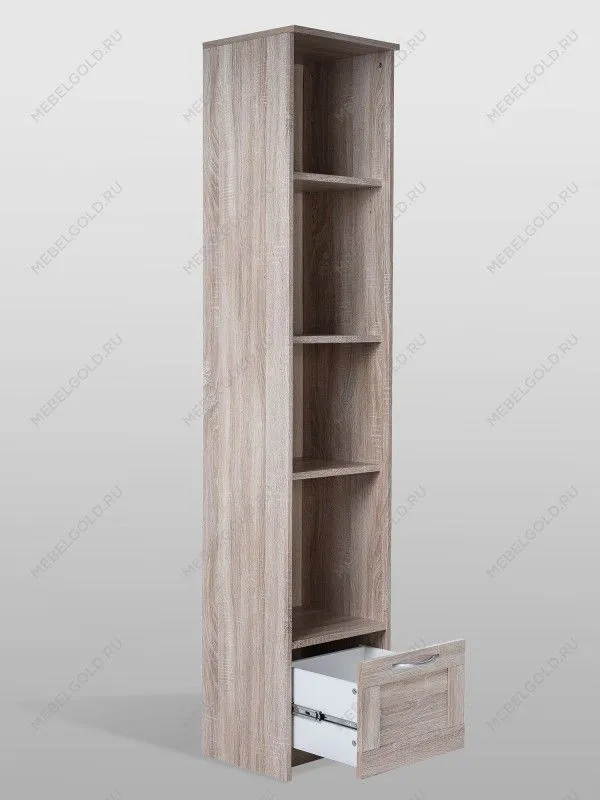 Стеллаж Сириус, 1 ящик, 39х35х190 см, дуб сонома | изображение 9