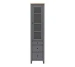 САГА шкаф с витриной 50 серый/ясень | изображение 1