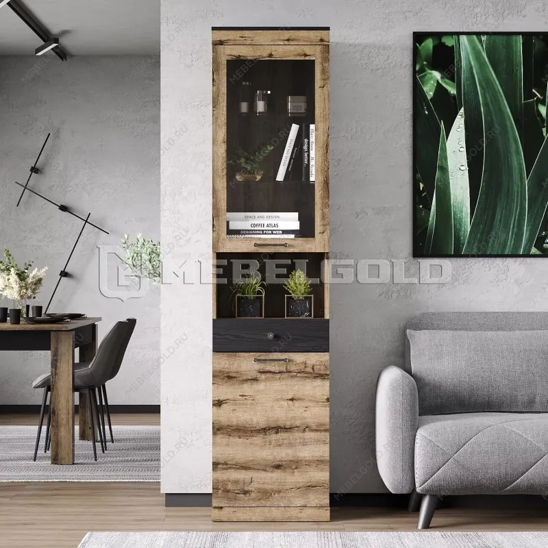 Шкаф с витриной Джаггер 1V1D1SN | изображение 1