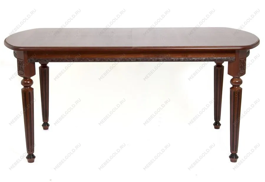 Стол овальный Милорд-170 (90х170х220/темный орех/патина темная) | изображение 2