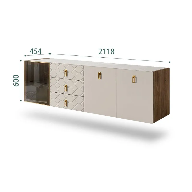 Комод 2.1м Bogemia Woodline Fly Fa (Шелк) (Novabuk/Золото) БМКМ-5[4]
