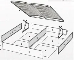 Ящик с подъемным механизмом Джоконда 160x200 см караваджо