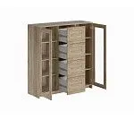 БРИМНЭС / СИРИУС тумба ИКЕА / IKEA 2 двери со стеклом и 4 ящика 117х123 сонома | изображение 2