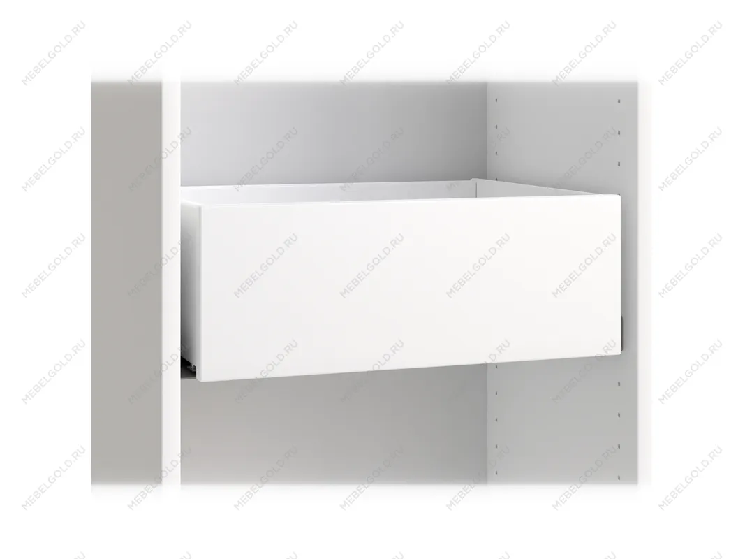 Ящик МАКС выдвижной в узкий однодверный шкаф, ДСП, цвет белый | изображение 1