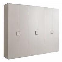 Шкаф 6-ти дв. для платья и белья Диора слоновая кость/серебро ДШ2/6