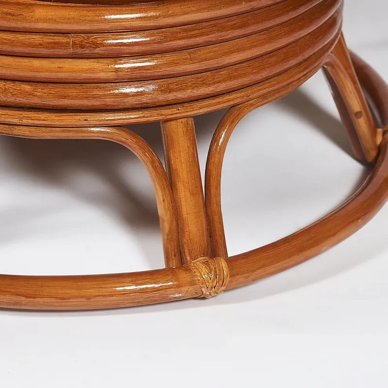 Кресло-качалка Papasan с подушкой Коньяк, оранжевый | изображение 1