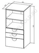 ПИКСИ стеллаж с 3 ящиками 60x57x123, мечтательный пион | изображение 2