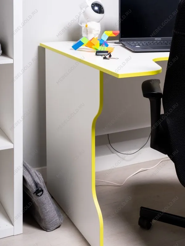 Стол компьютерный Вардиг, 100х75х82 см, белый/лайм | изображение 5