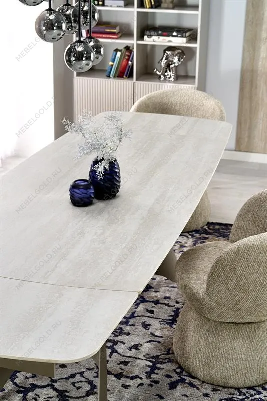 Стол обеденный Halmar SALIX 180 (травертин/кашемир) | изображение 10