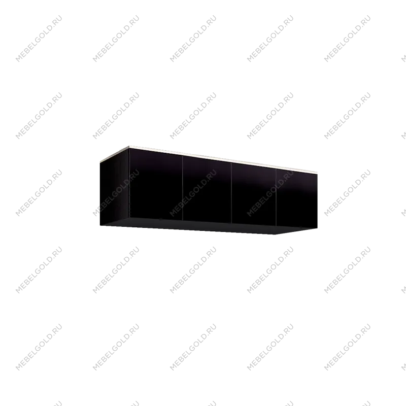 Антресоль для 4-х дверного шкафа Римини (Черный/серебро) РМАН-1(4)
