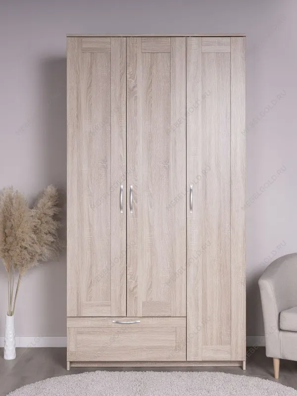 Шкаф Сириус, 3 двери и 1 ящик, 117х59х220 см, дуб сонома | изображение 7