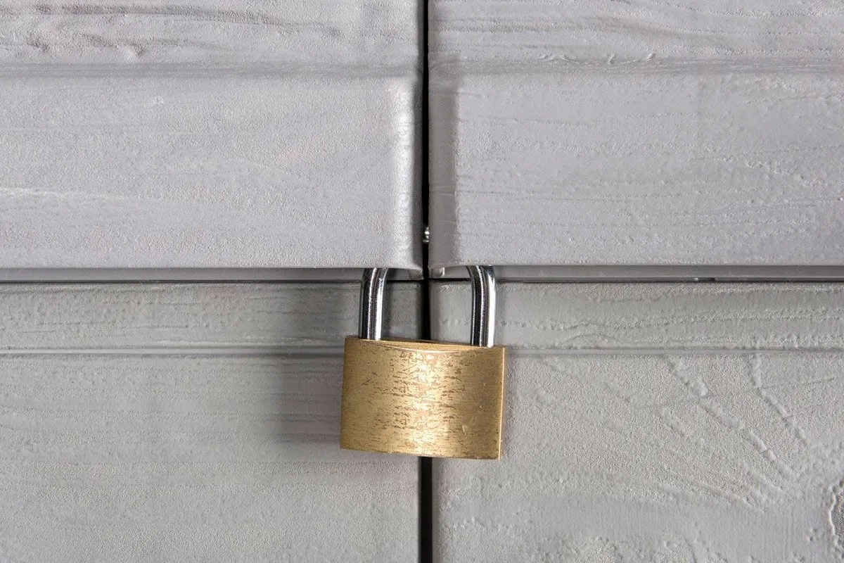 Уличный шкаф TOOMAX 2х дверный глубокий WOODY'S XL (4 полки), светло-серый | изображение 10