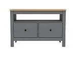 Тумба Сага, 2 ящика, 91х42х63 см, серая/ясень | изображение 12