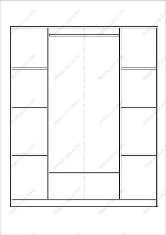 БРИМНЭС / СИРИУС Шкаф ИКЕА / IKEA комбинированный 4 двери и 1 ящик сонома (с 1 зеркалом) | изображение 3
