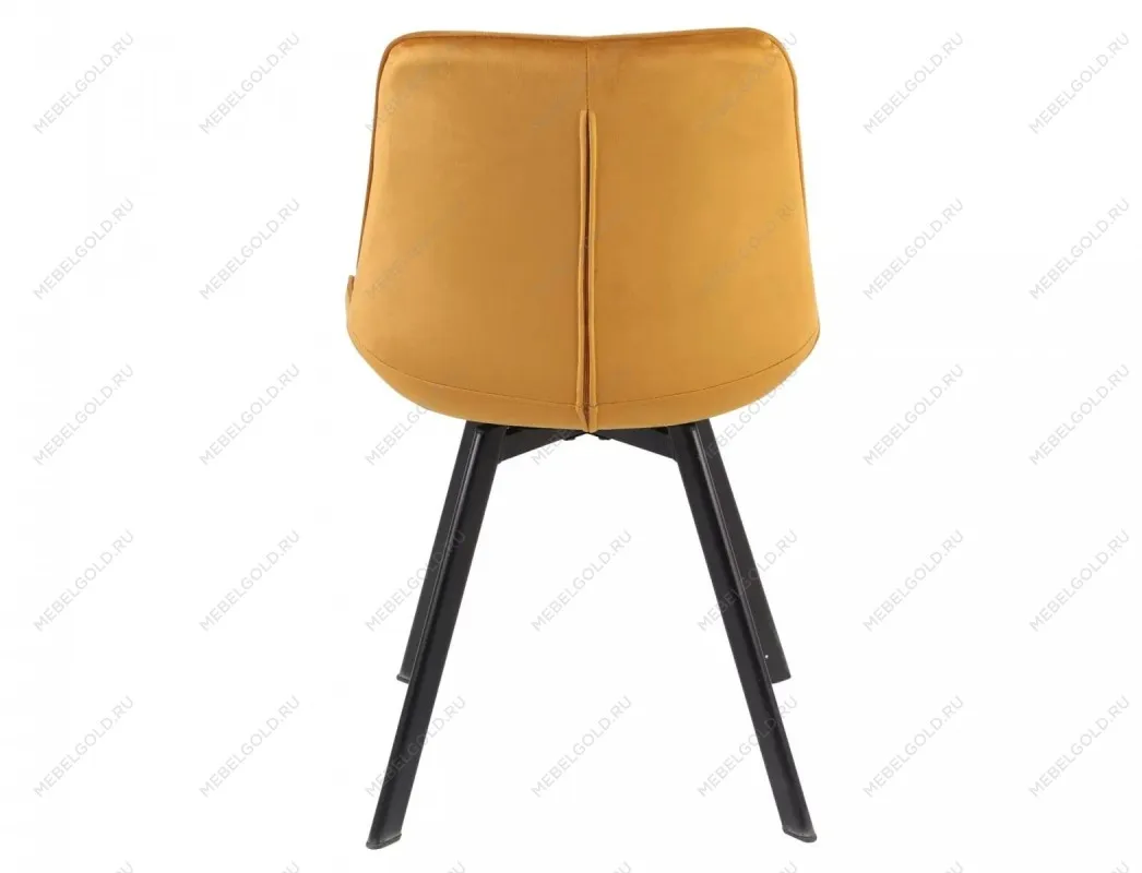 Стул кухонный Signal MONTI Velvet Bluvel 68 поворотный (карри/черный, поворотный) | изображение 4