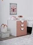 Комод Пикси, 3 ящика 60x57x60, мечтательный пион | изображение 2