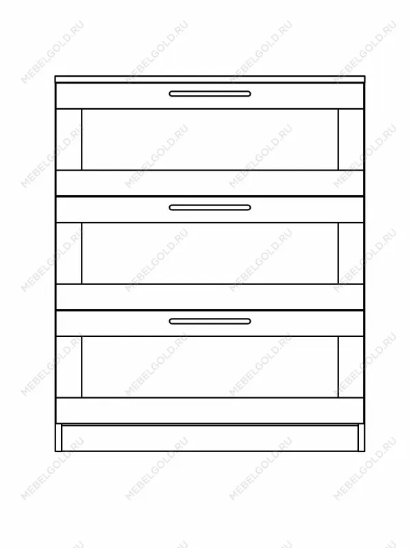 Комод Сириус, 3 ящика, 78х41х94 см, белый | изображение 14