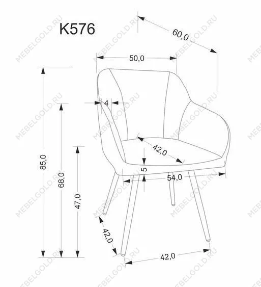 Стул кухонный Halmar K576 (бежевый/черный) | изображение 7