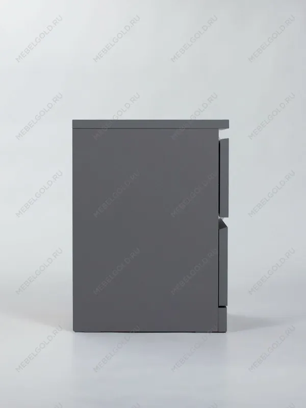 Тумба прикроватная Варма, 2 ящика, 40х55х40 см, эмаль серая | изображение 10