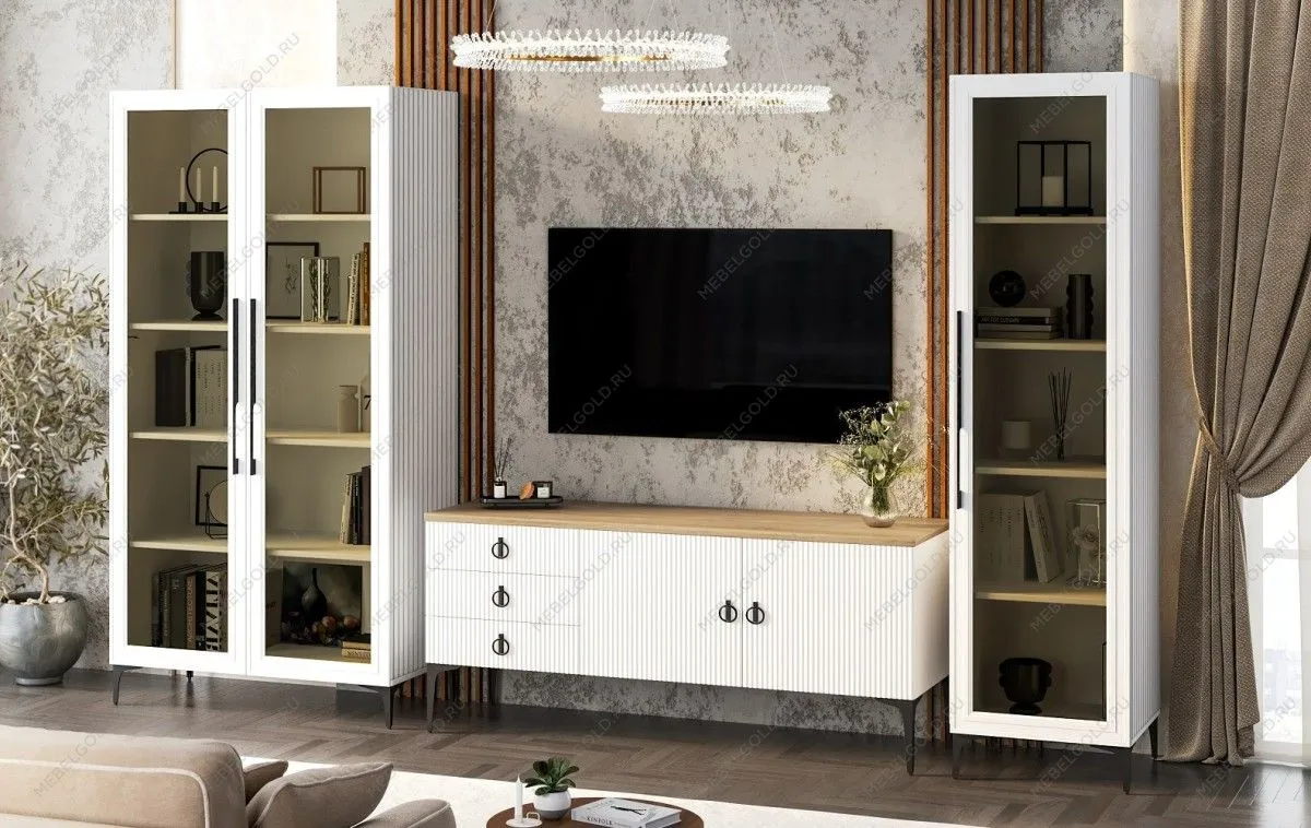 Гостиная Стелла 1+тв+2 белый | изображение 2