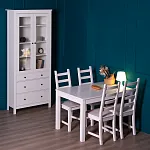 САГА шкаф с витриной 90 белый | изображение 5