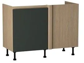 Стол под мойку угловой СМУ-120 левый, Женева (1154*534*870) Дуб Палермо/Зеленый матовый, 21931