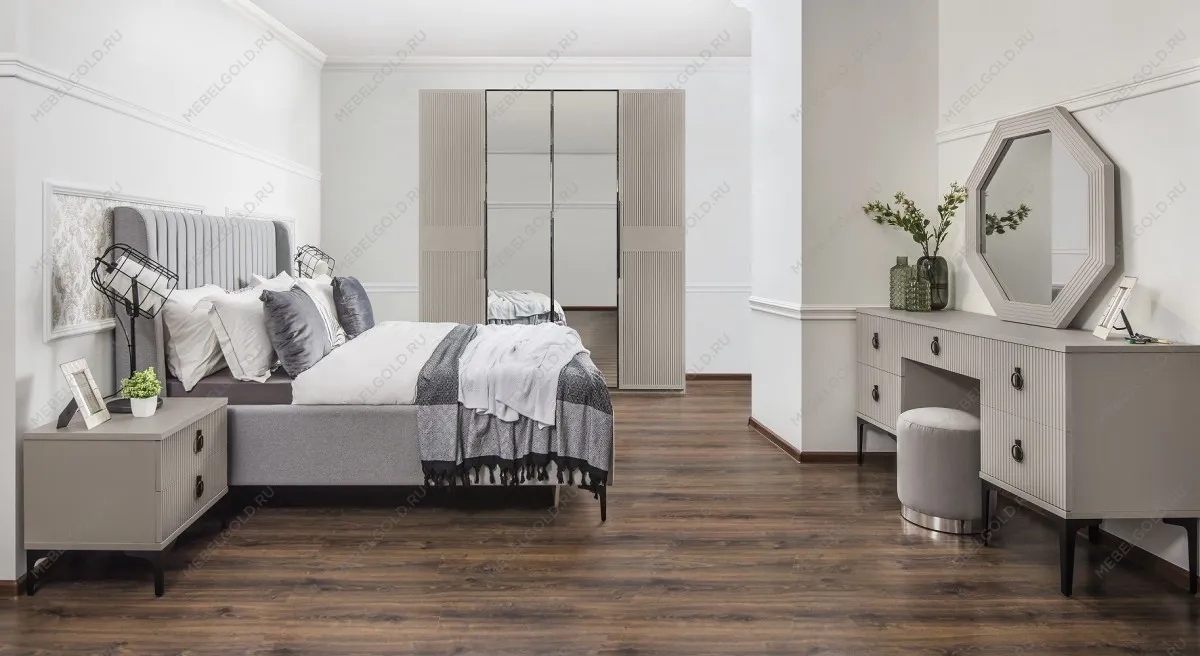 Спальня Стелла 4-дверная светло серый камень | изображение 1