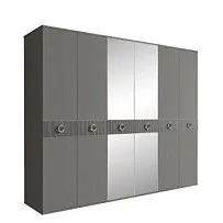 Шкаф 6-ти дв. с зеркалами Bogemia Fillini (Серый/Хром) БМШ1/6(Fi)