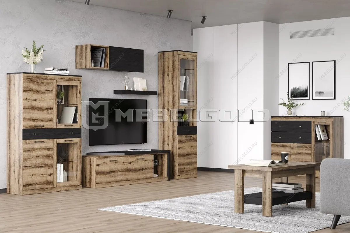 Шкаф с витриной Джаггер 2V2D1S | изображение 4