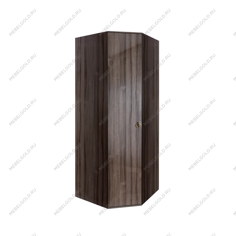 Шкаф угловой Римини (Орех империя/Золото) РМШУ2/1