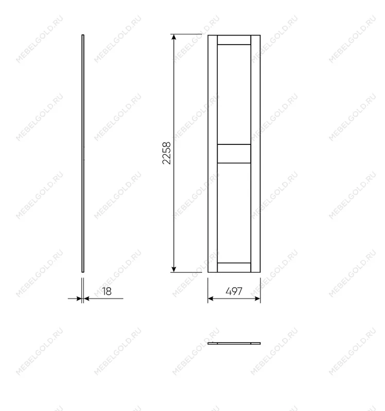 МАКС дверь 50 (2 заполнения) серая | изображение 1