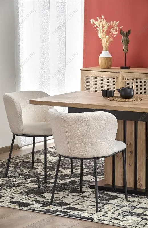 Стол обеденный Halmar LAMELLO 160 раскладной (дуб артизан/черный) | изображение 12