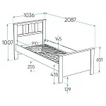 Кровать односпальная Сага, 90х200 см, темно-бирюзовая | изображение 8
