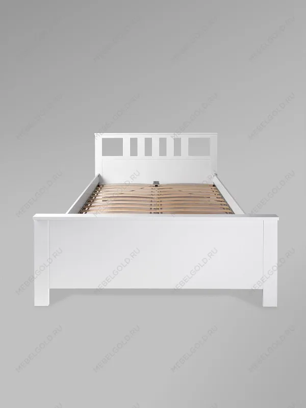 Кровать двуспальная Сага, 140х200 см, белая | изображение 9